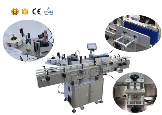 China PLC Ahesive Automatic Bottle Labeling Machine 60-350pcs/ Min Speed CE Certificated supplier