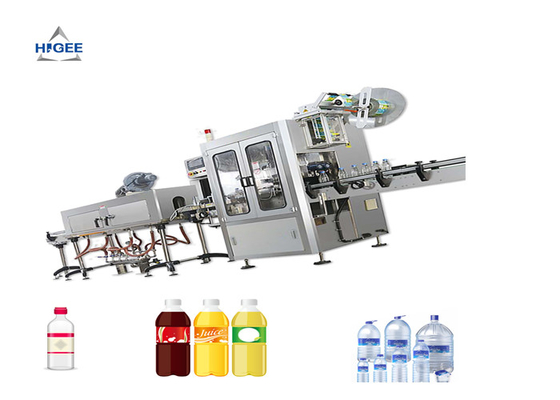 China Shrink Sleeve Wine Bottle Filling Capping And Labeling Machine Double Head supplier