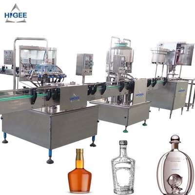 China Alcohol Liquor Vodka Filling Machine For Glass Bottles With 0.75kw Power supplier