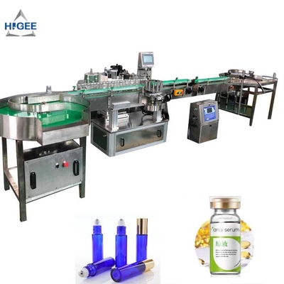 China Cosmetics PLC Automatic Sticker Labeling Machine For Alcohol Whisky Bottle Wrap supplier