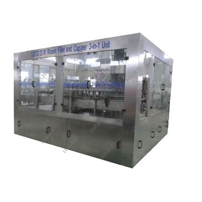 China Soda Beverage Bottle Filling Equipment Small Scale 3IN1 Machine Adjustable Speed supplier
