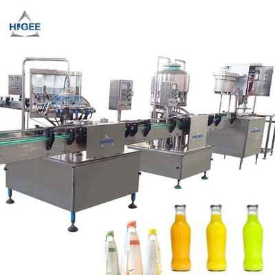 China Glass Bottle Carbonated Beverage Filling Machine 1000 Bph Filling Speed supplier
