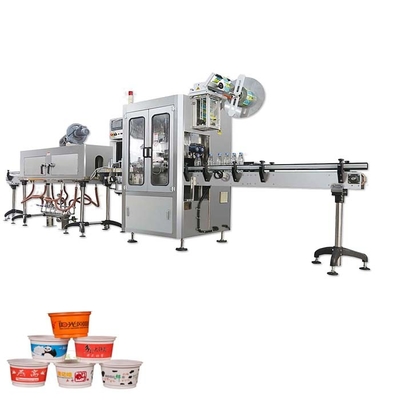 China Automatic water bottles shrink sleeve labeling machine with steam shrink tunnel and steam generator supplier