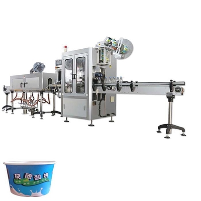 China automatic shrink sleeve label machine with paper cups plastic cup coffee cup automatic tubs shrink sleeve labeling machi supplier