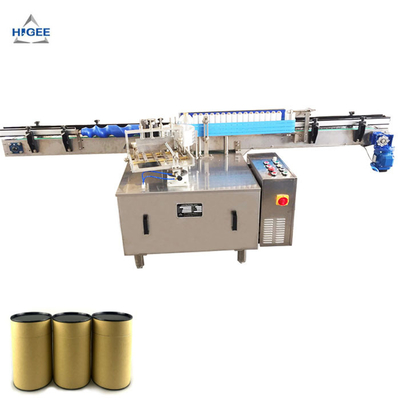 China Higee Automatic paper cans labeling machine cold glue labeling machine for food grade composite paper can supplier