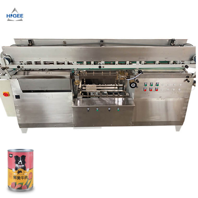 China Automatic canned food cat can food cold glue labeling machine dog canned food wet glue labeling machine supplier