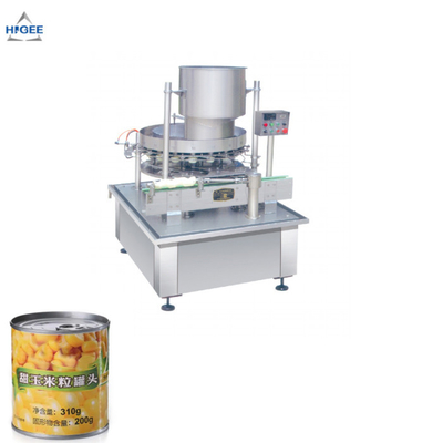 China Canned corn filling seaming machine cold glue labeling machine line supplier