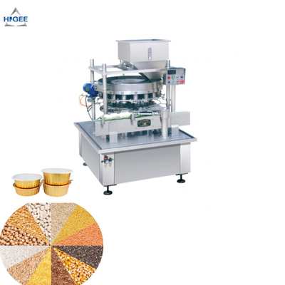 China Good taste bowl type oatmeal  wheat grain filling and sealing machine line supplier